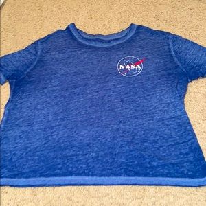 Blue Nasa Crop Top